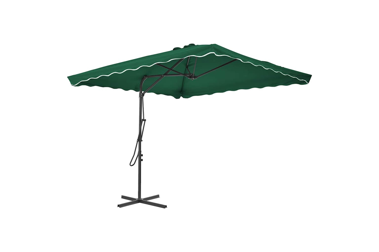 vidaXL 44881 Outdoor Parasol With Steel Pole 250x250cm Green