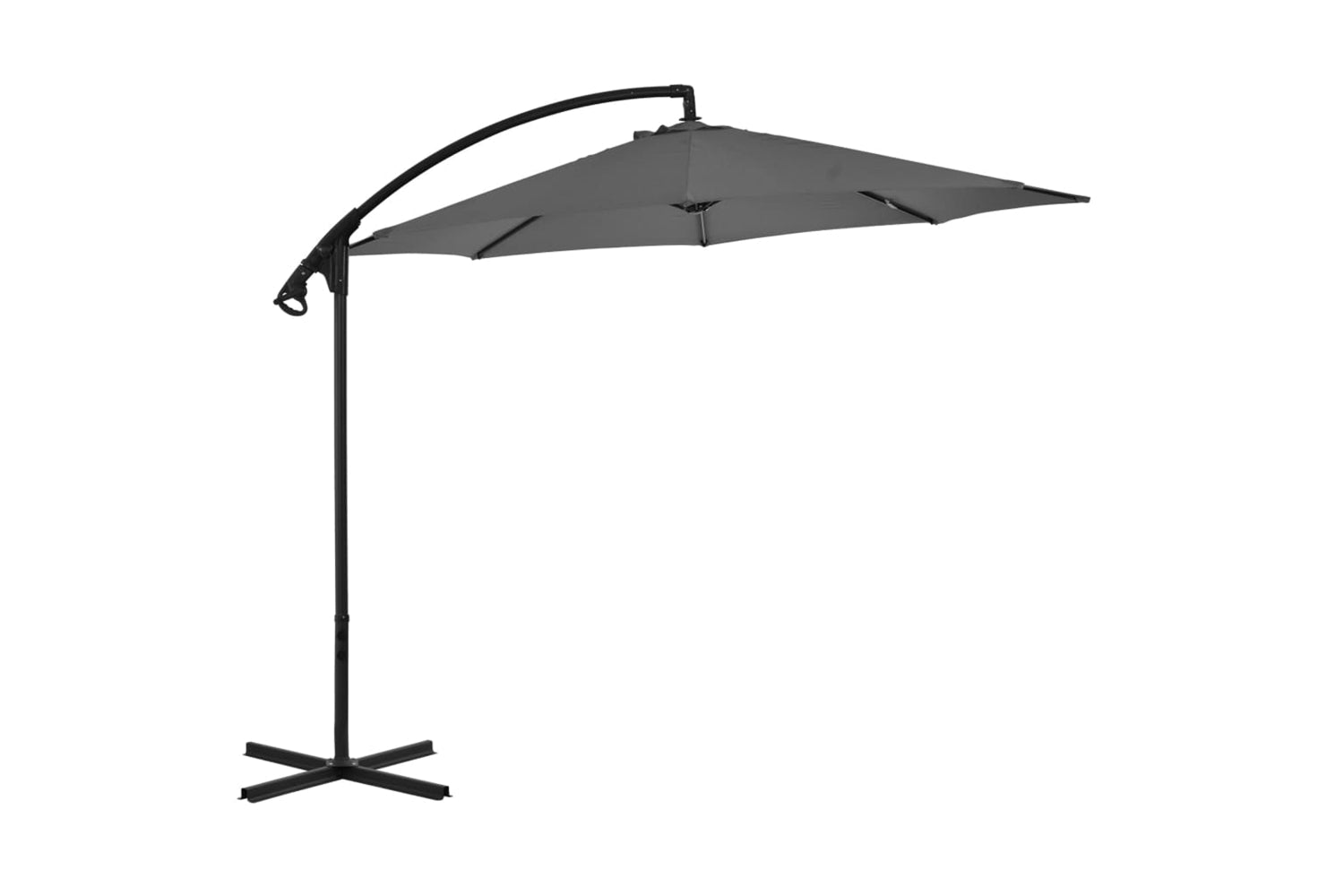vidaXL 44875 Cantilever Umbrella With Steel Pole 300cm Anthracite