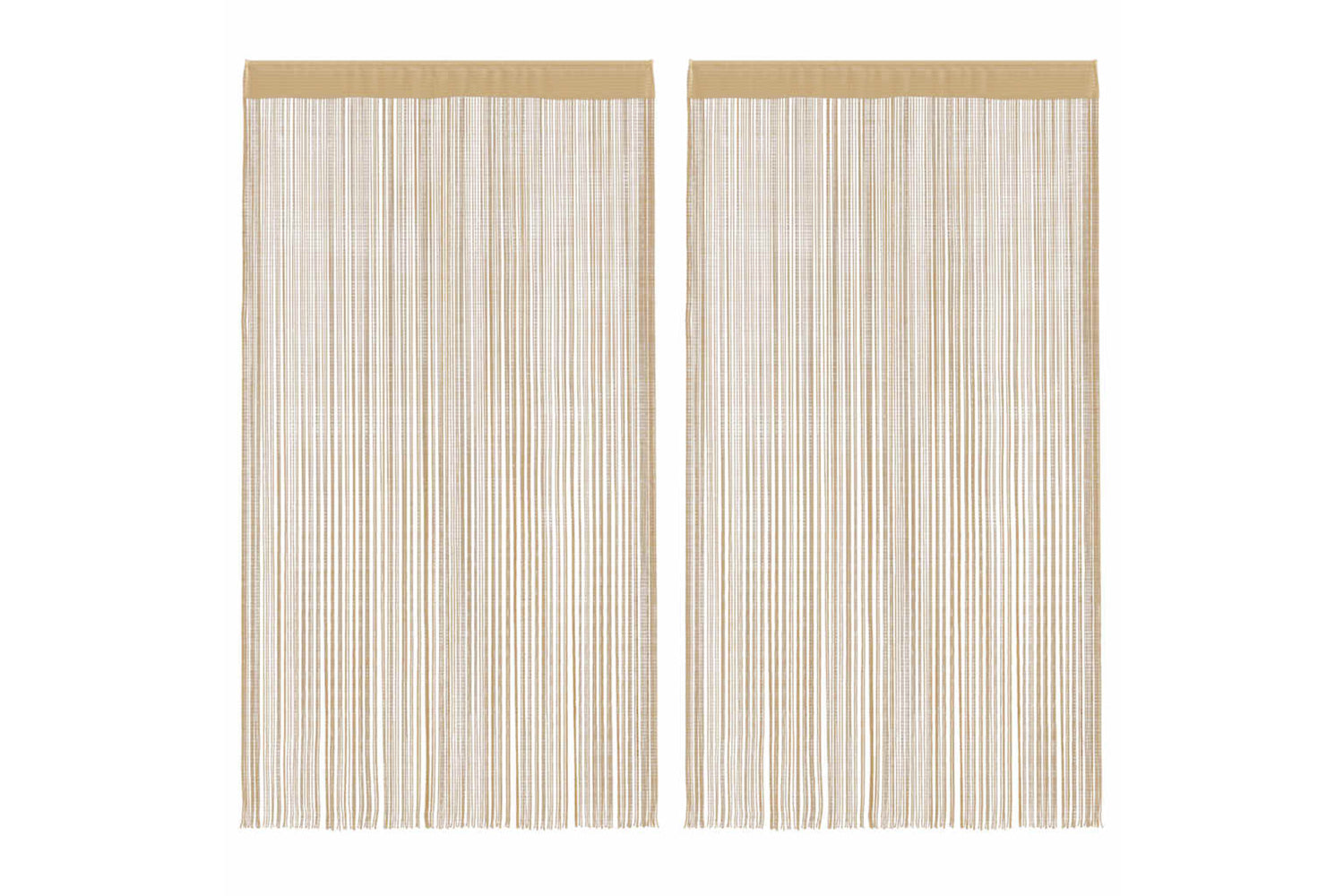 vidaXL 132405 String Curtains 2 Pcs 140x250cm Beige