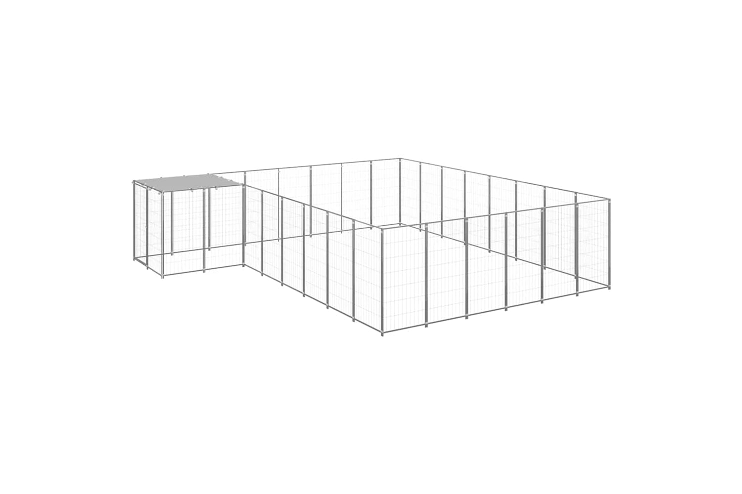 Vidaxl 3082233 Dog Kennel Silver 15.73 M2 Steel