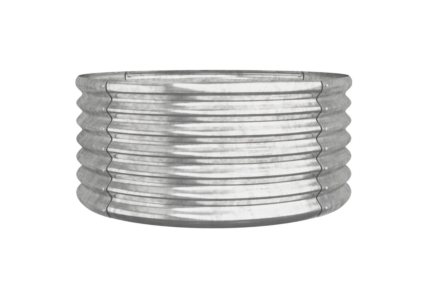 vidaXL 318857 Garden Planter Powder-coated Steel 80x80x36cm Silver