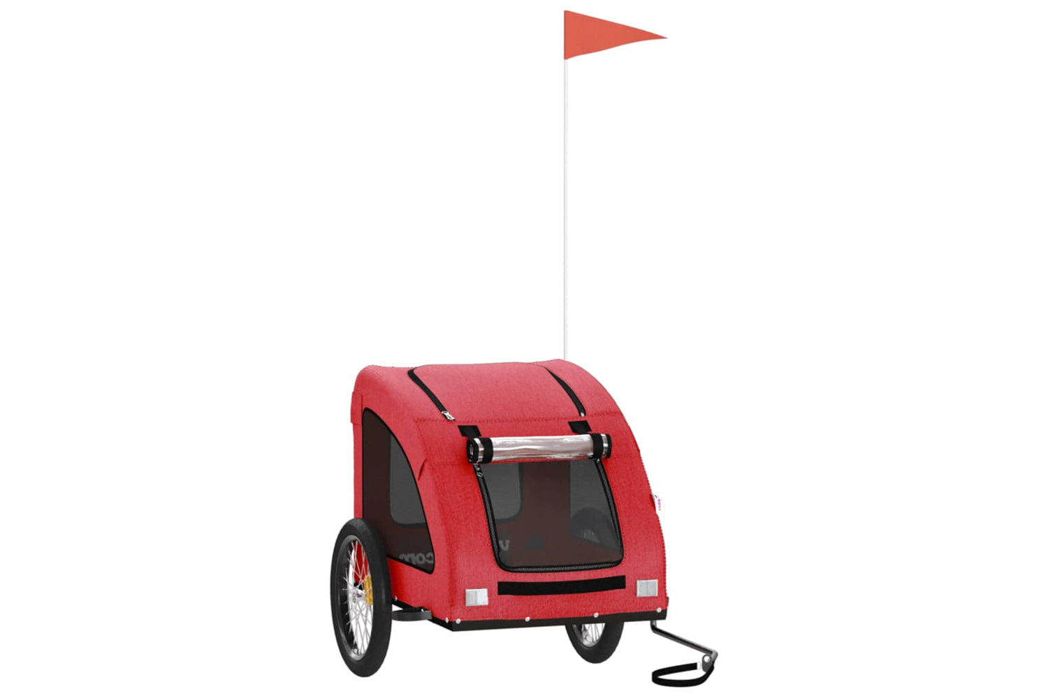 Vidaxl 93964 Pet Bike Trailer Red Oxford Fabric And Iron