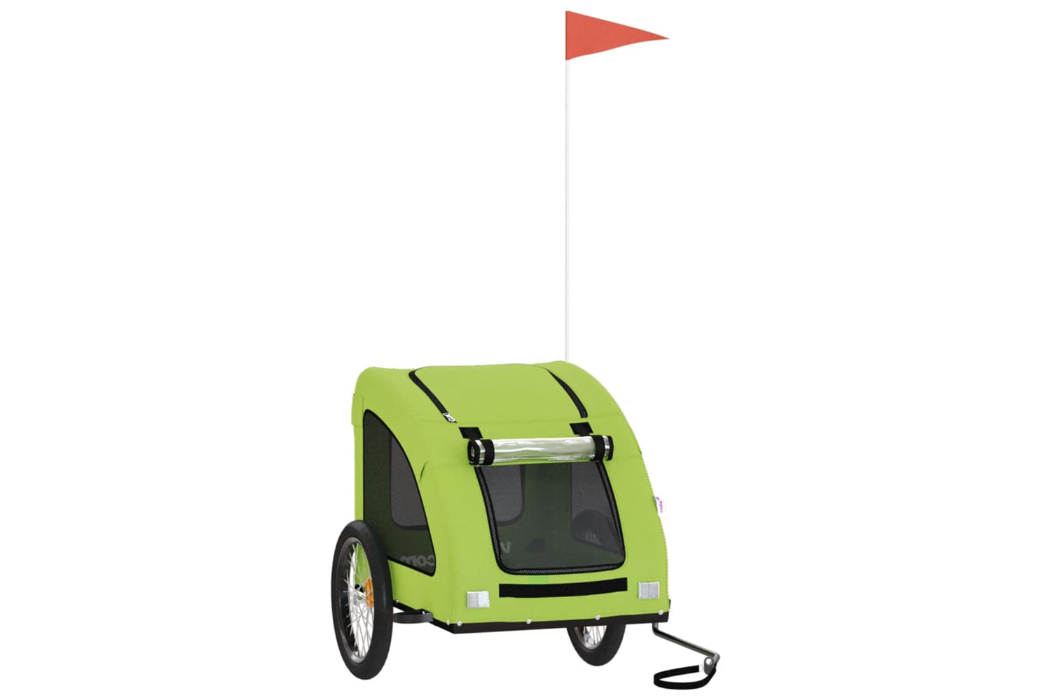 Vidaxl 93969 Pet Bike Trailer Green Oxford Fabric And Iron