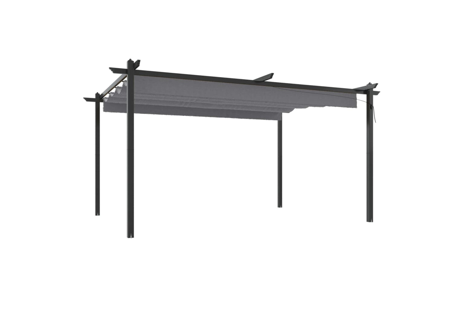 Vidaxl 318538 Garden Gazebo With Retractable Roof 4x3 M Anthracite