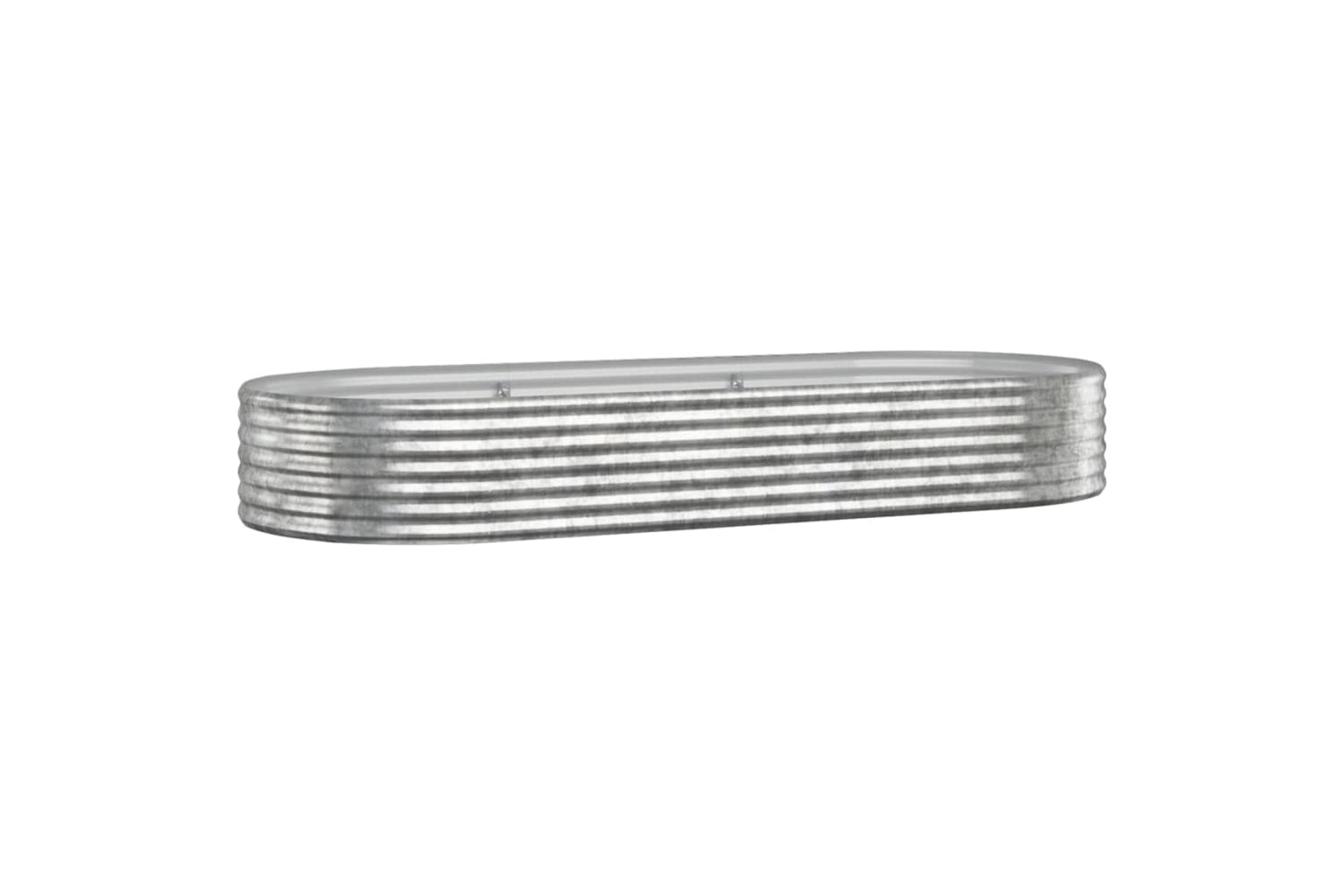vidaXL 318997 Garden Raised Bed Powder-coated Steel 249x100x36cm Silver