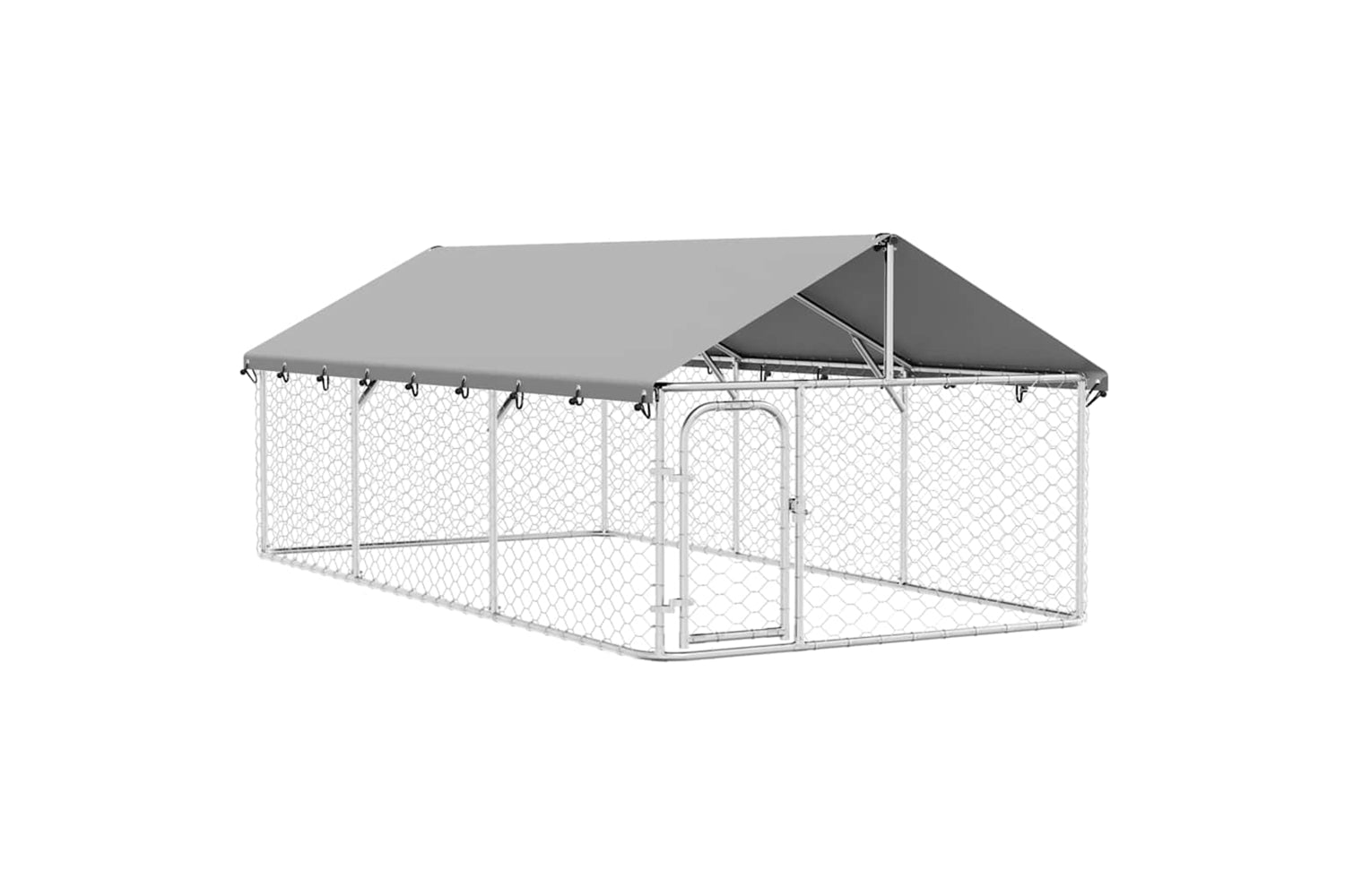 Vidaxl Outdoor Dog Kennel With Roof 400x200x150 Cm