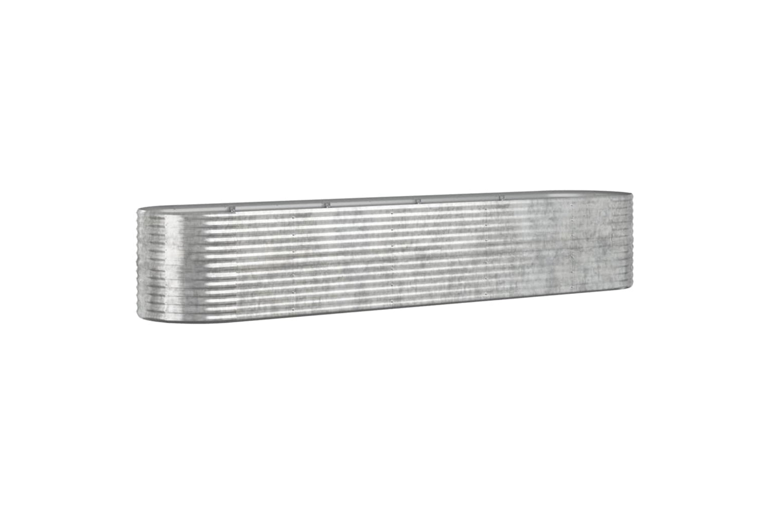 vidaXL 318967 Garden Raised Bed Powder-coated Steel 368x80x68cm Silver
