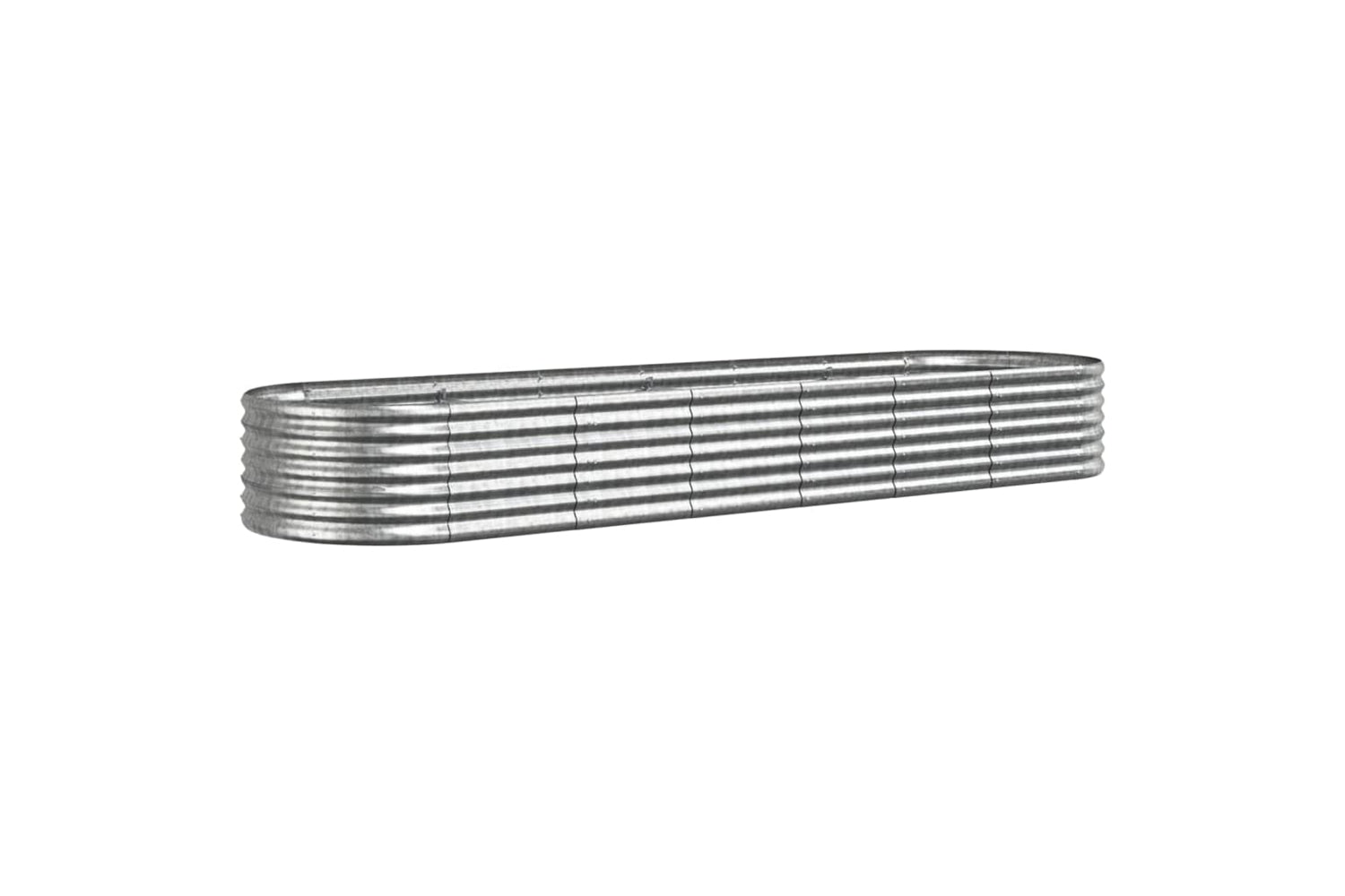 vidaXL 318927 Garden Raised Bed Powder-coated Steel 296x80x36cm Silver