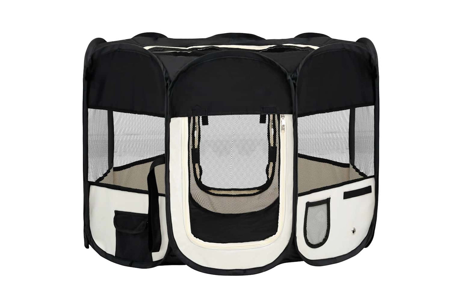 Vidaxl Foldable Dog Playpen With Carrying Bag Black 90x90x58 Cm