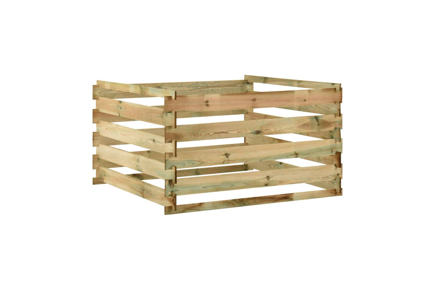 vidaXL 316060 Slatted Garden Composter 120x120x70cm Impregnated Pinewood