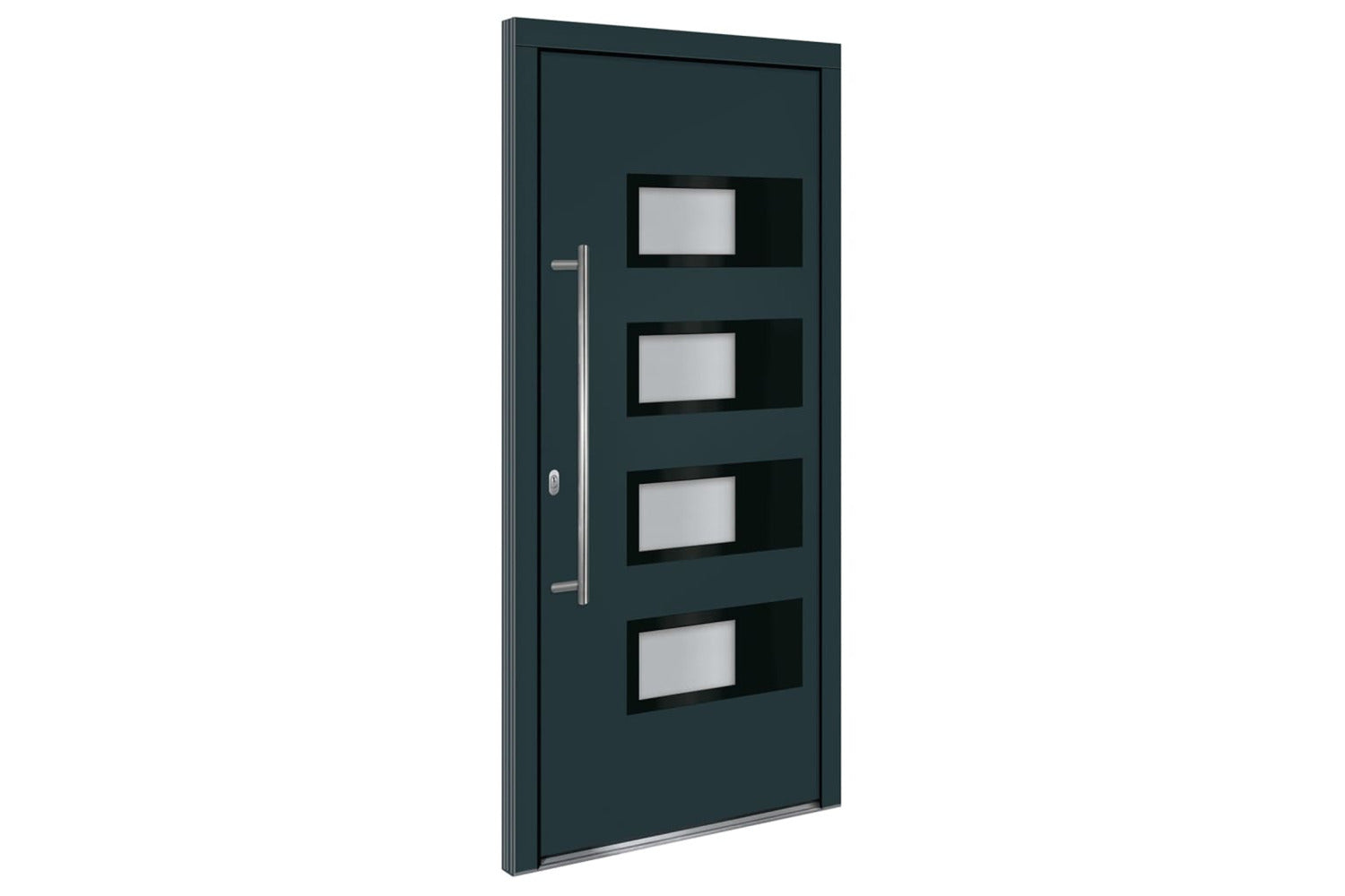 vidaXL 3157072 Front Door Anthracite 100x210cm Aluminium And Pvc-2