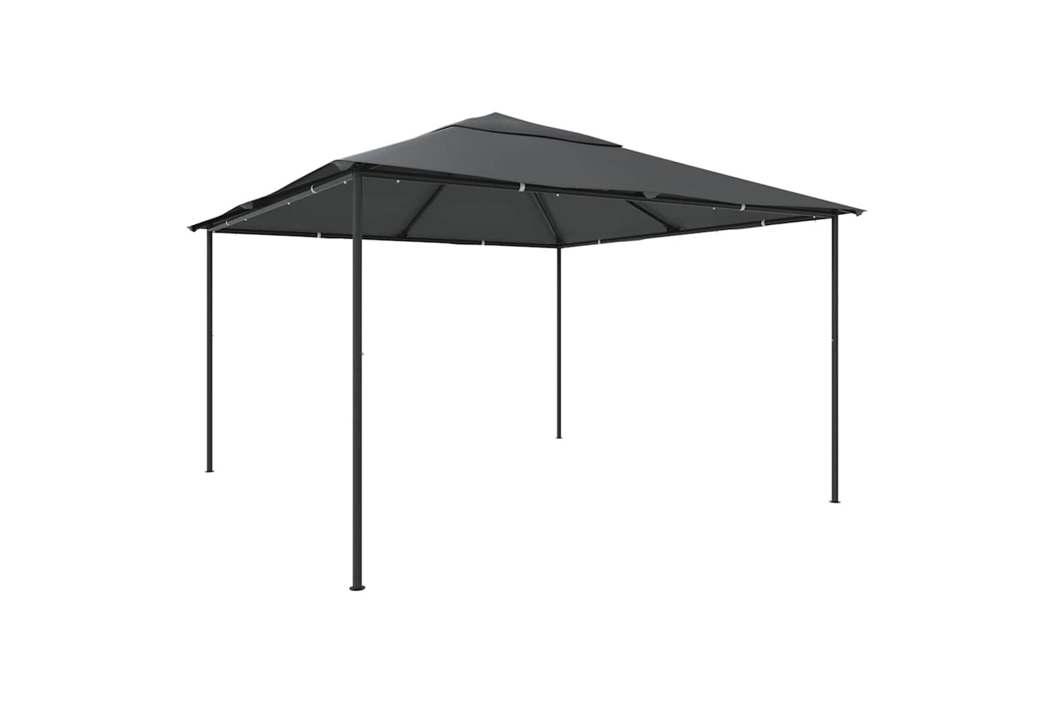 Vidaxl 312238 Gazebo 4x4x3 M Anthracite 180 G/mâ²