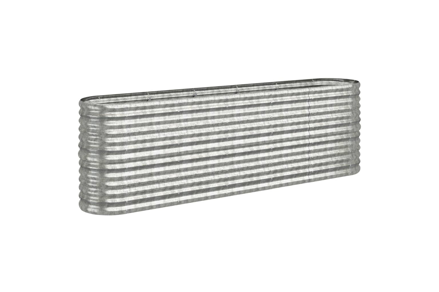 vidaXL 318902 Garden Raised Bed Powder-coated Steel 224x40x68cm Silver