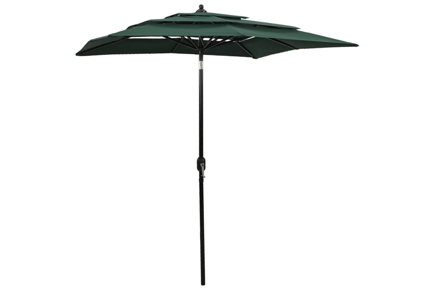 Vidaxl 313845 3-tier Parasol With Aluminium Pole Green 2x2 M