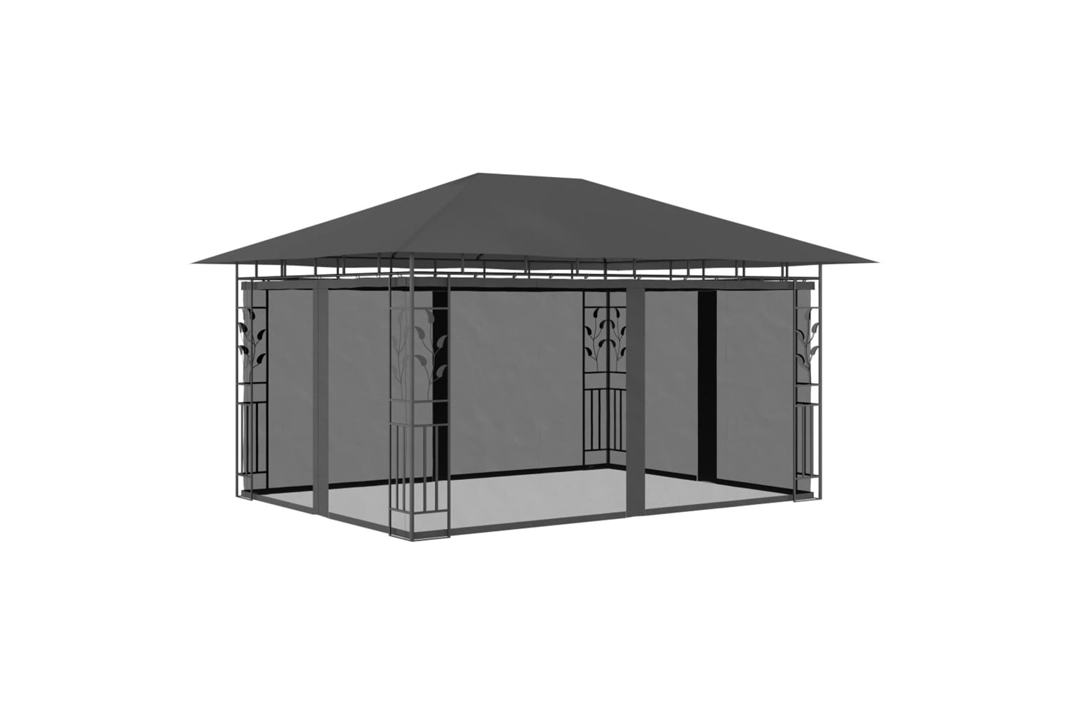Vidaxl 47973 Gazebo With Mosquito Net 4x3x2.73 M Anthracite 180 G/mâ²