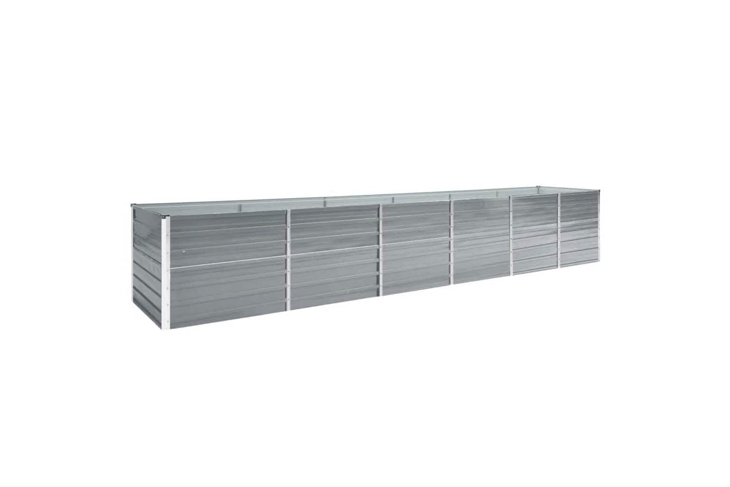 vidaXL 47068 Garden Raised Bed Galvanised Steel 480x80x77cm Grey