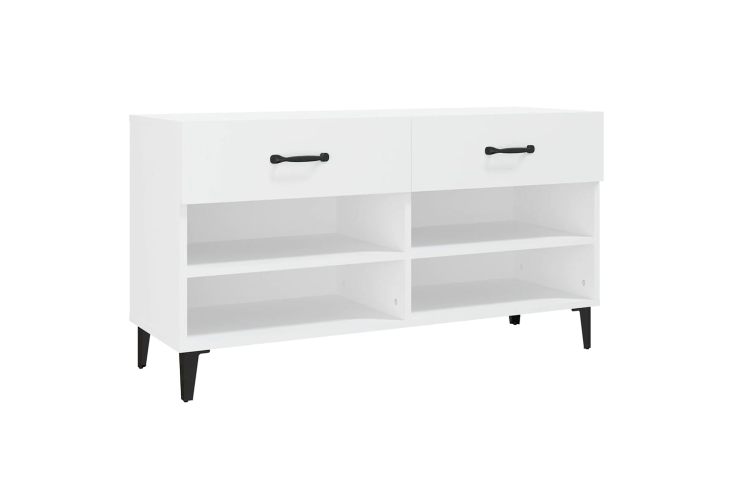 vidaXL 812825 Shoe Cabinet White 102x35x55cm Engineered Wood