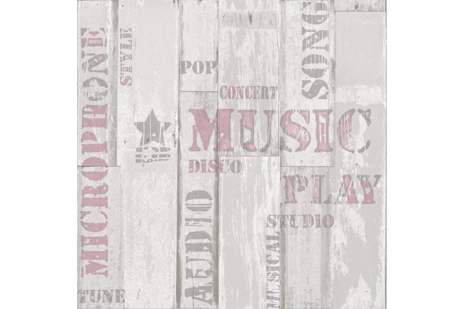 Noordwand 425303 Urban Friends & Coffee Wallpaper Wooden Planks Words Beige And Pink