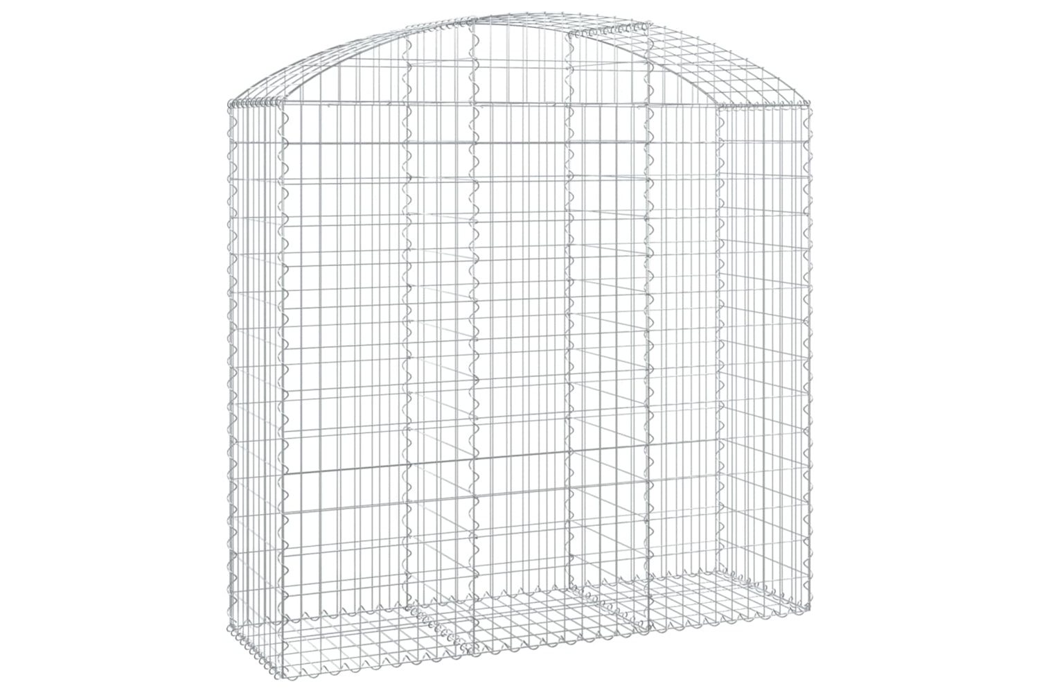 vidaXL 153457 Arched Gabion Basket 150x50x140/160cm Galvanised Iron