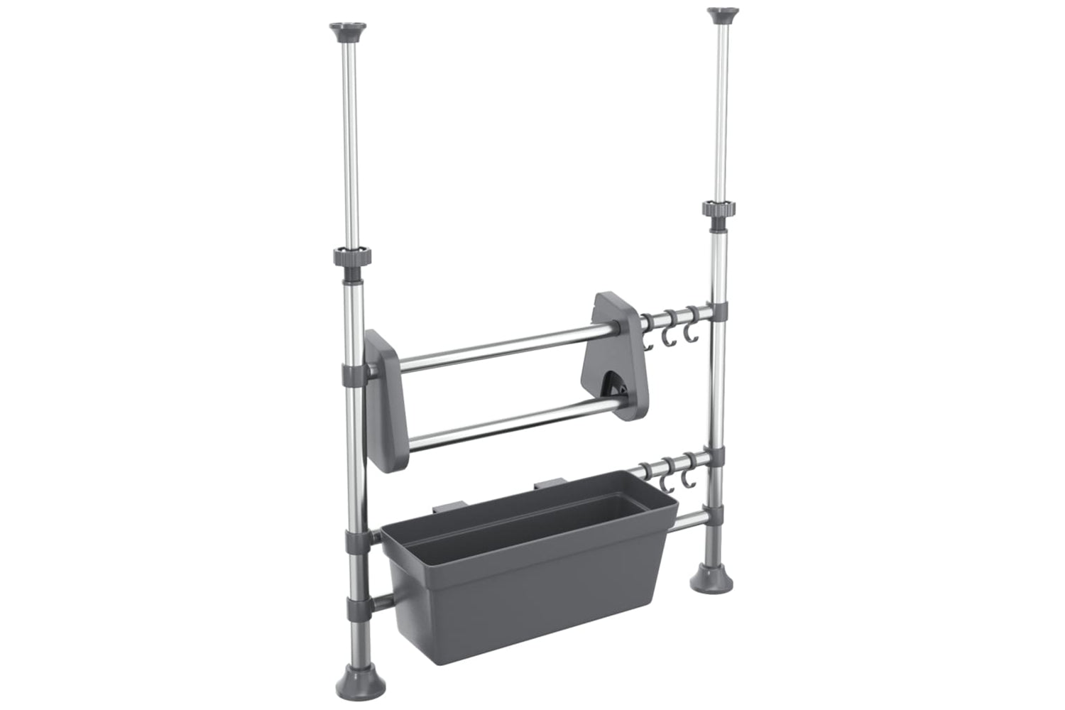 Vidaxl 344378 Adjustable Kitchen Organiser Aluminium