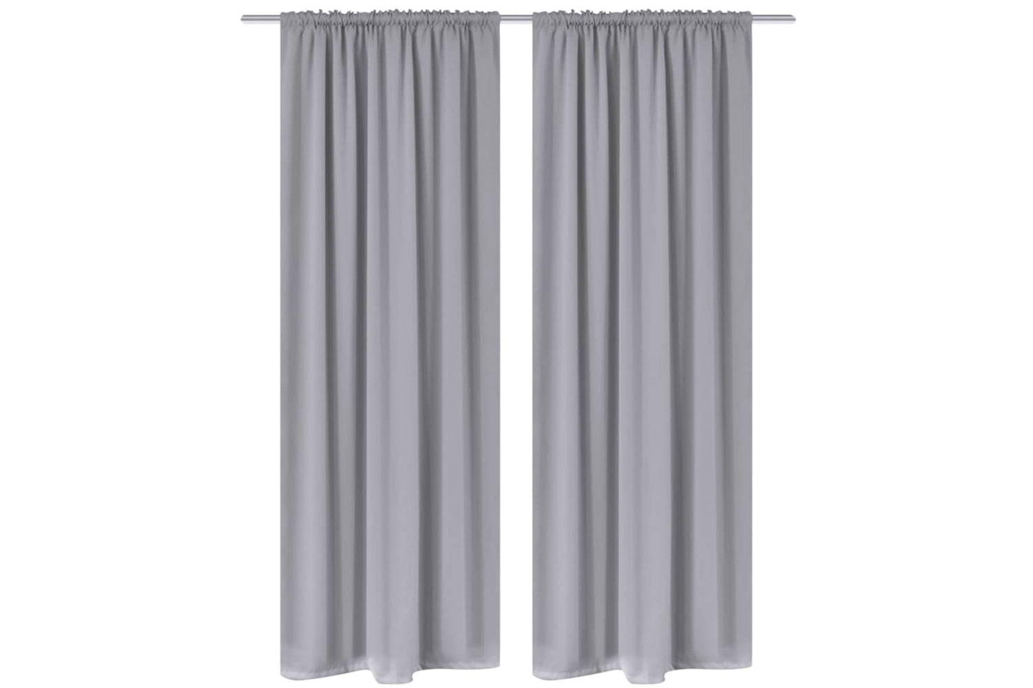 vidaXL 130376 2 Pcs Grey Slot-headed Blackout Curtains 135 X 245cm