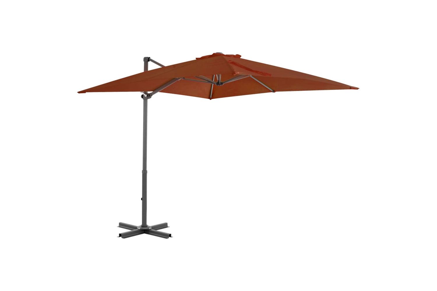 vidaXL 312305 Cantilever Umbrella With Aluminium Pole Terracotta 250x250cm