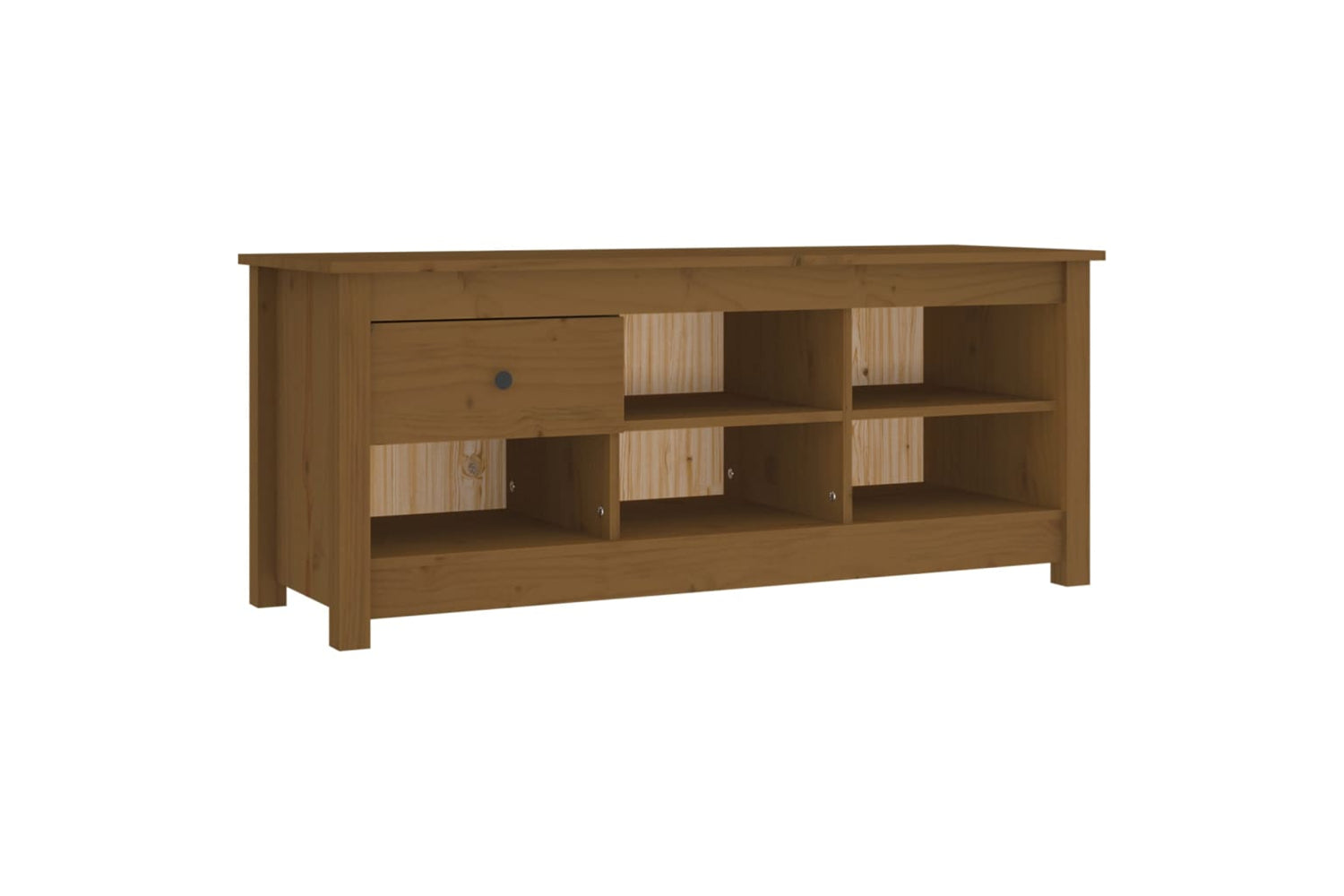 vidaXL 814597 Shoe Cabinet Honey Brown 110x38x45.5cm Solid Wood Pine