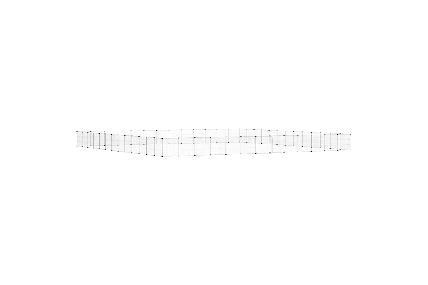 vidaXL 3114029 52-panel Pet Cage With Door Black 35x35cm Steel