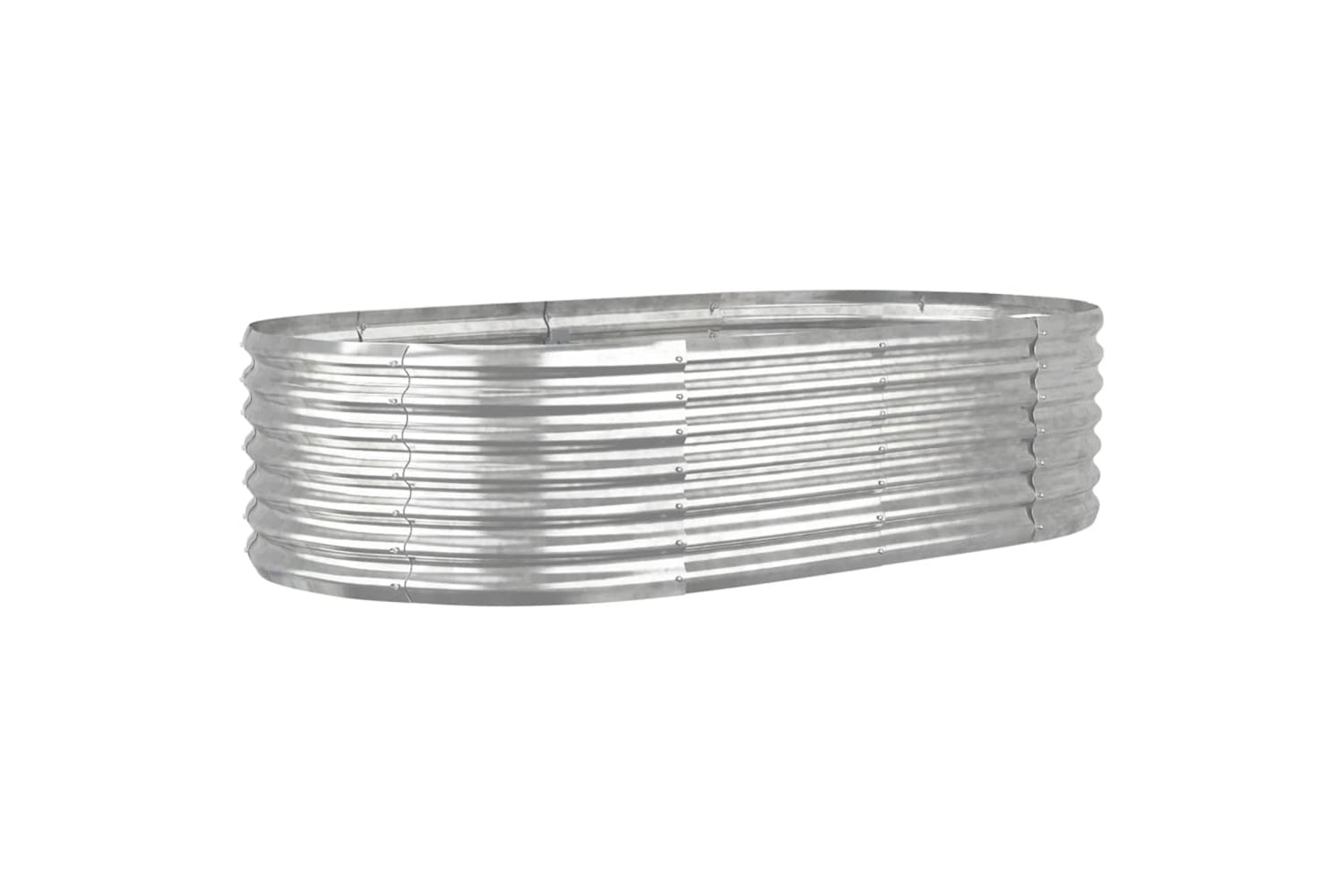 vidaXL 318917 Garden Raised Bed Powder-coated Steel 152x80x36cm Silver