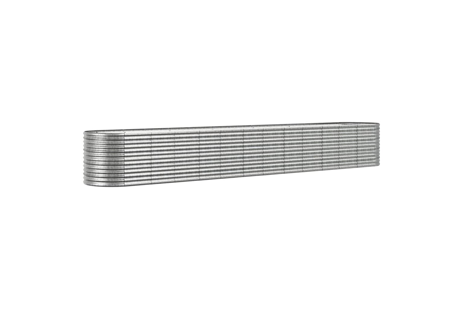 vidaXL 318977 Garden Raised Bed Powder-coated Steel 512x80x68cm Silver