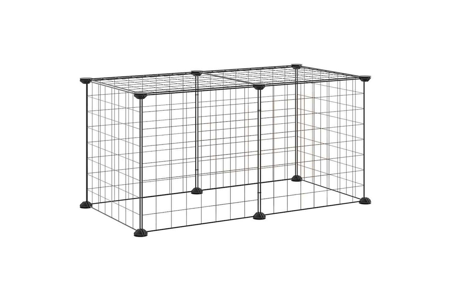 vidaXL 3114049 8-panel Pet Cage Black 35x35cm Steel