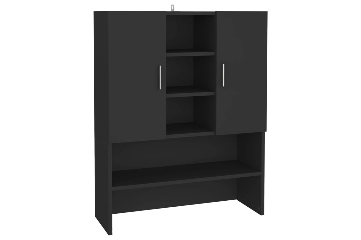vidaXL 808387 Washing Machine Cabinet Black 70.5x25.5x90cm