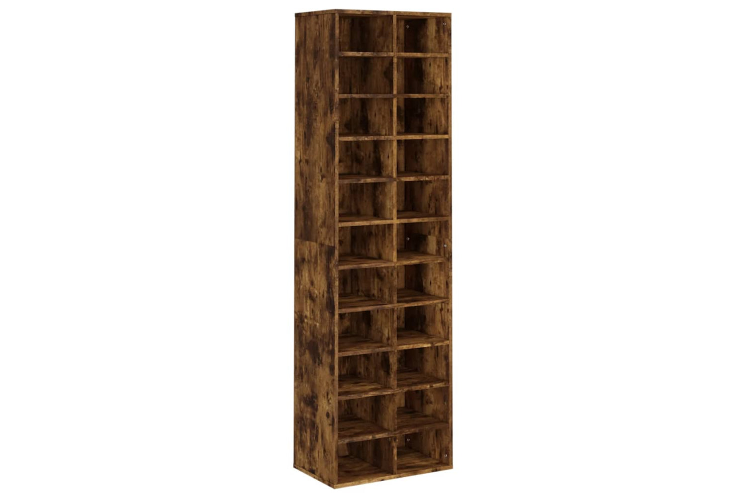 vidaXL 815300 Shoe Cabinet Smoked Oak 54x34x183cm Engineered Wood