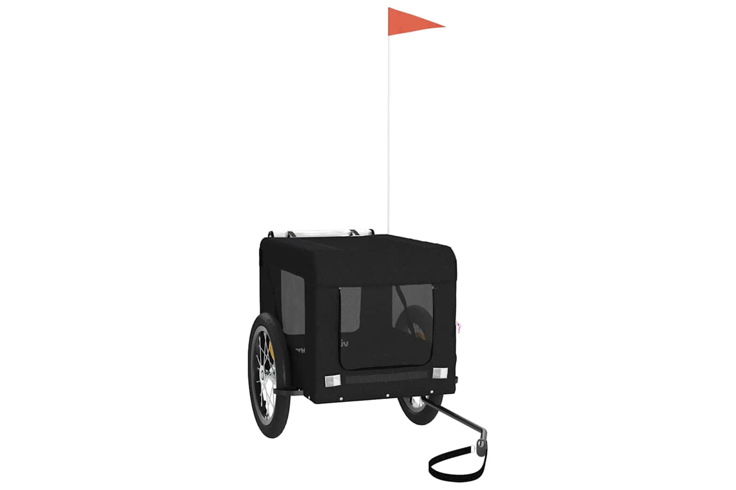 Vidaxl 93919 Pet Bike Trailer Black Oxford Fabric&iron