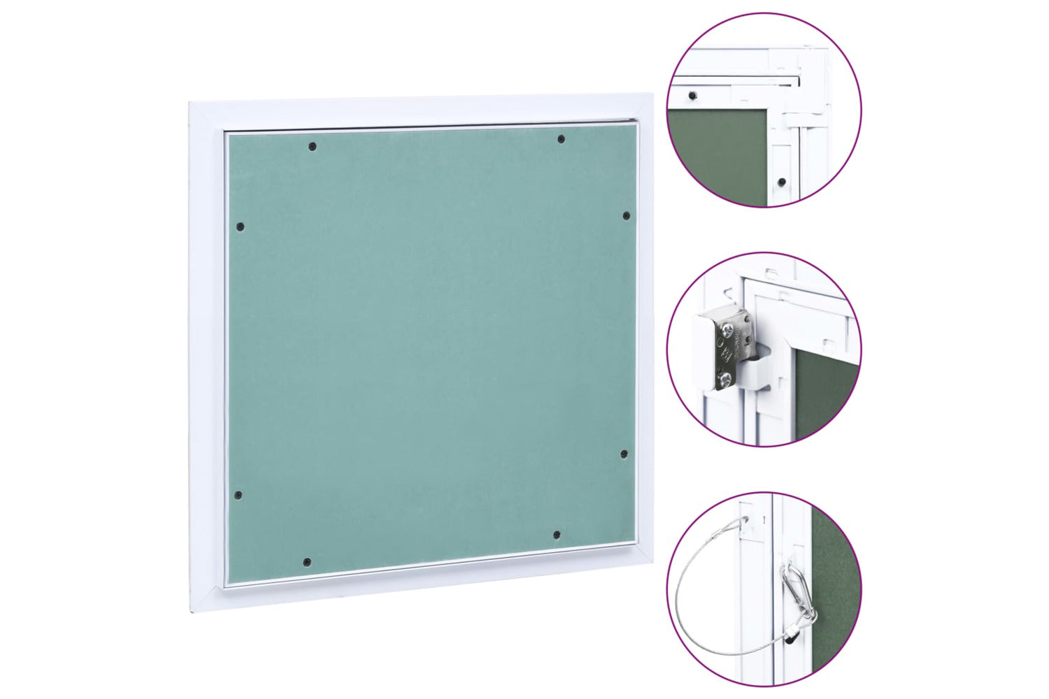 vidaXL 145097 Access Panel With Aluminium Frame And Plasterboard 200x200mm-2