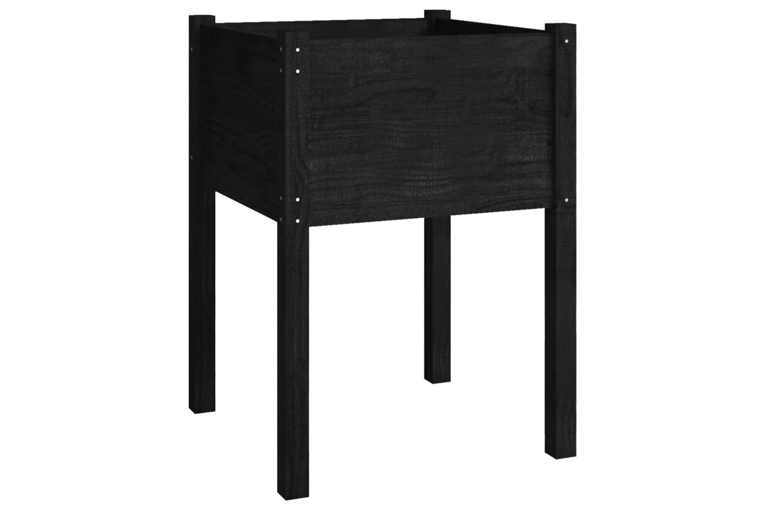 vidaXL 810807 Garden Planter Black 50x50x70cm Solid Pinewood