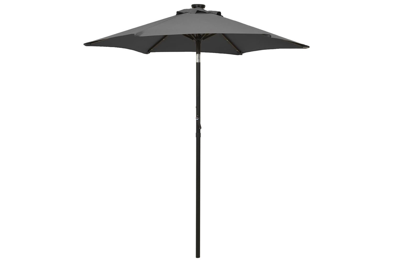 Vidaxl 313559 Parasol With Led Lights Anthracite 200x211 Cm Aluminium