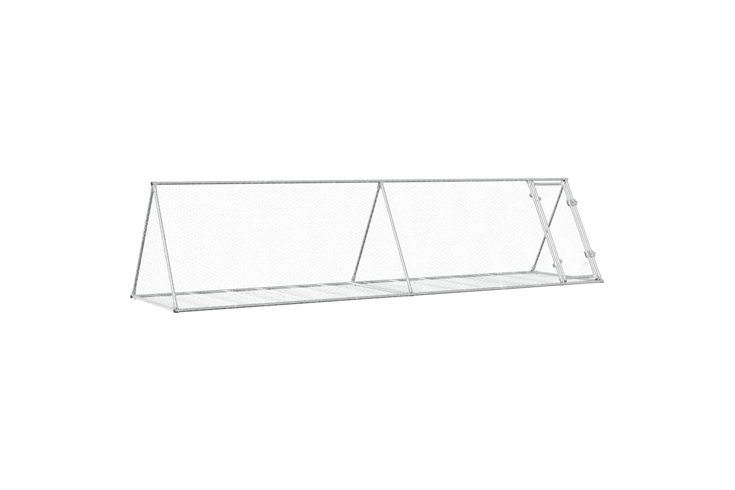 vidaXL 3281531 Rabbit Cage Silver 400x105x91cm Galvanised Steel