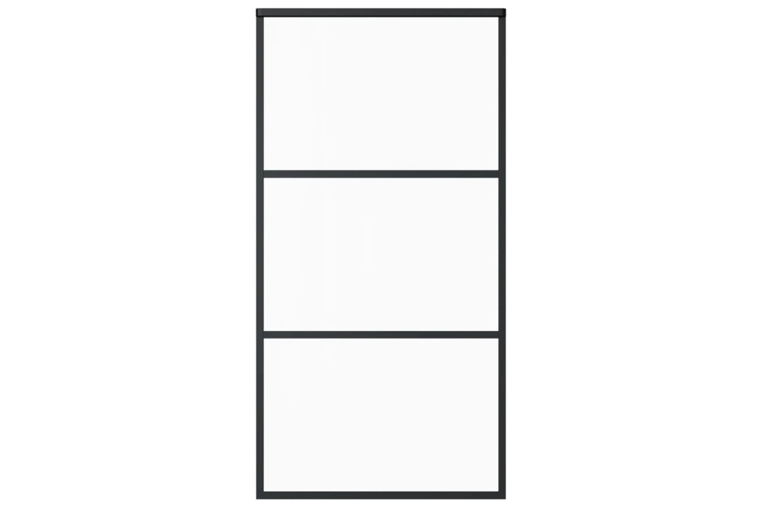 vidaXL 151010 Sliding Door Esg Glass And Aluminium 102x205cm Black-2