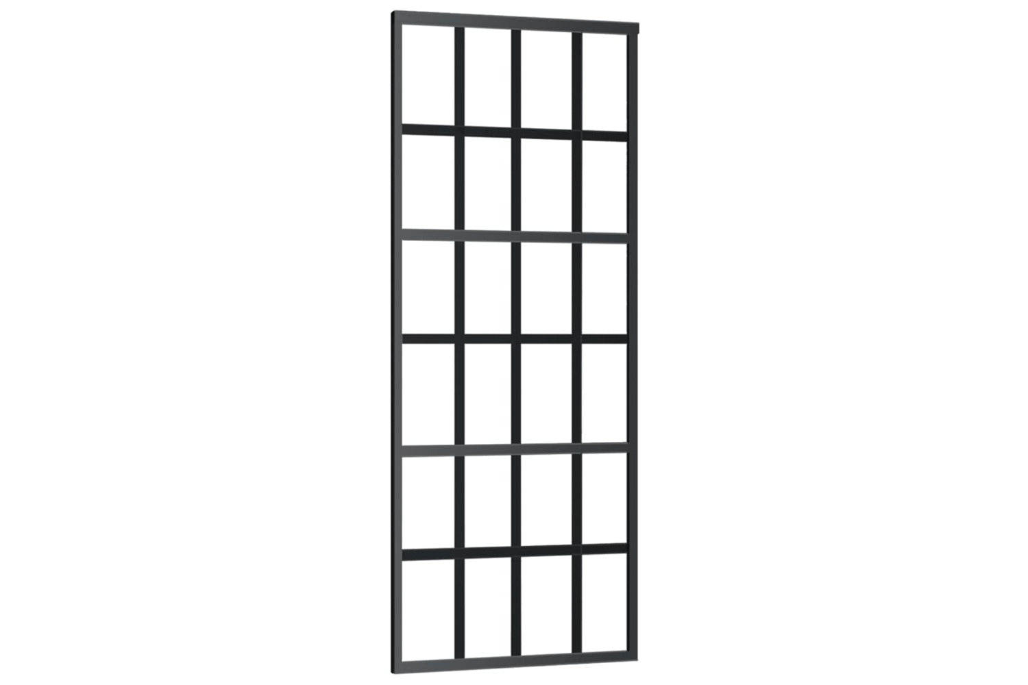 vidaXL 151020 Sliding Door Esg Glass And Aluminium 76x205cm Black-2