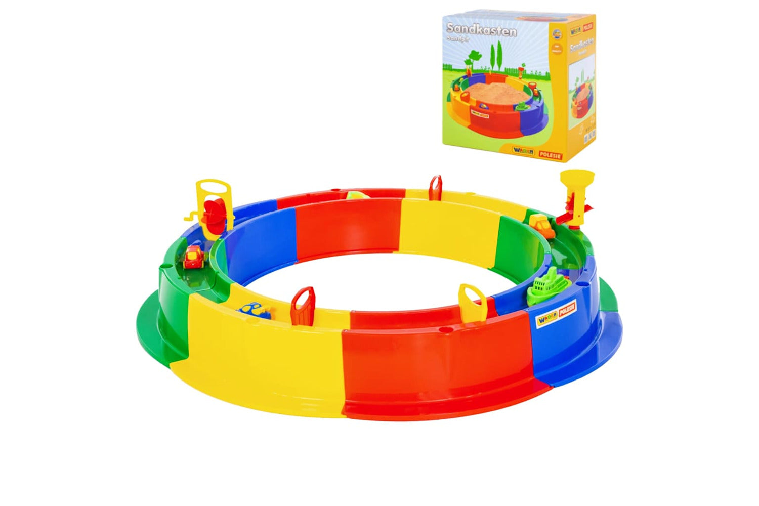 Polesie Wader 8 Piece Round Sandpit Set With Waterway 136 Cm Pp-2