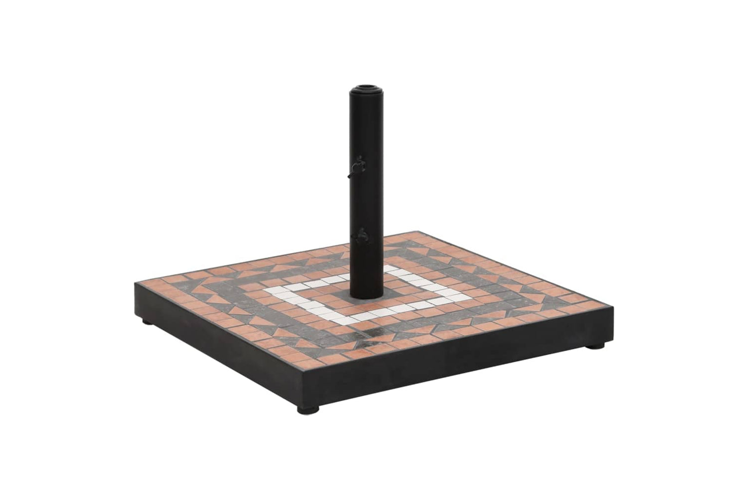 Vidaxl Parasol Base Terracotta And White Square 12 Kg