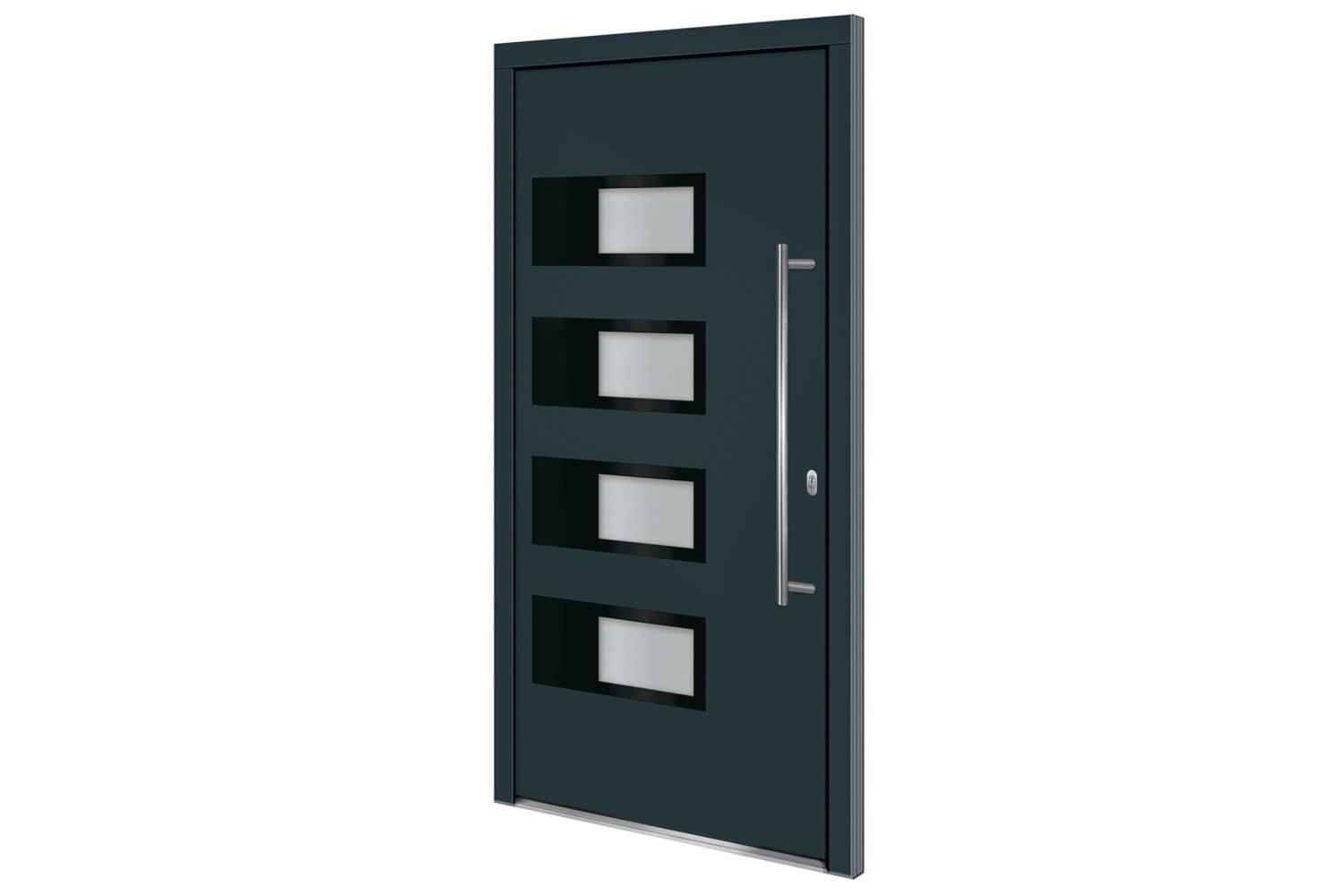 vidaXL 3157068 Front Door Anthracite 100x200cm Aluminium And Pvc-2