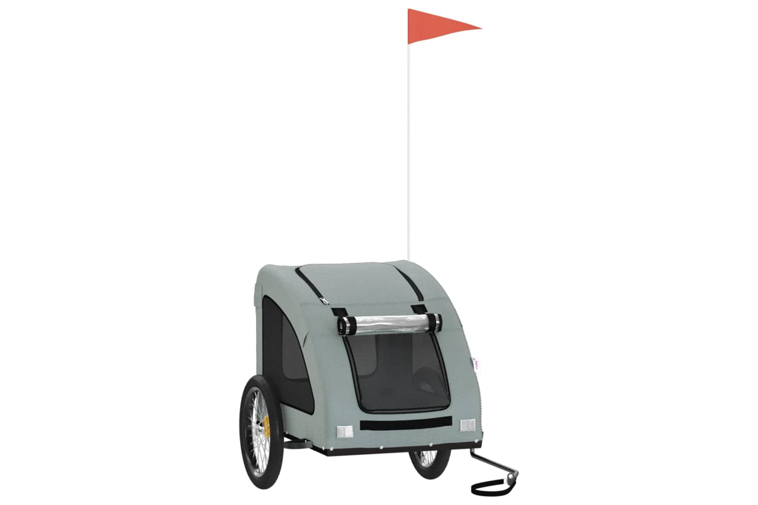 Vidaxl 93965 Pet Bike Trailer Grey Oxford Fabric And Iron