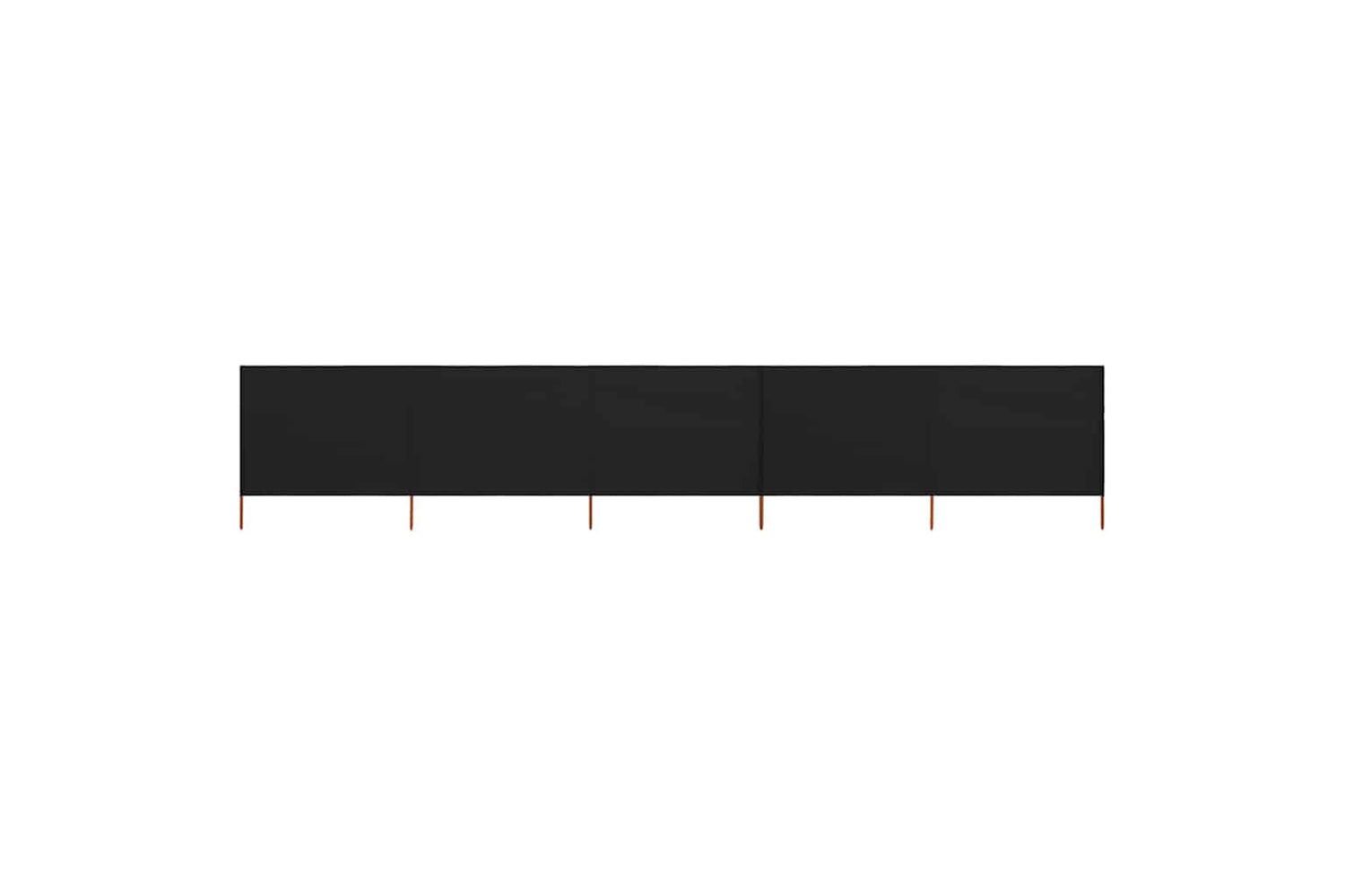 vidaXL 47158 5-panel Wind Screen Fabric 600x80cm Black
