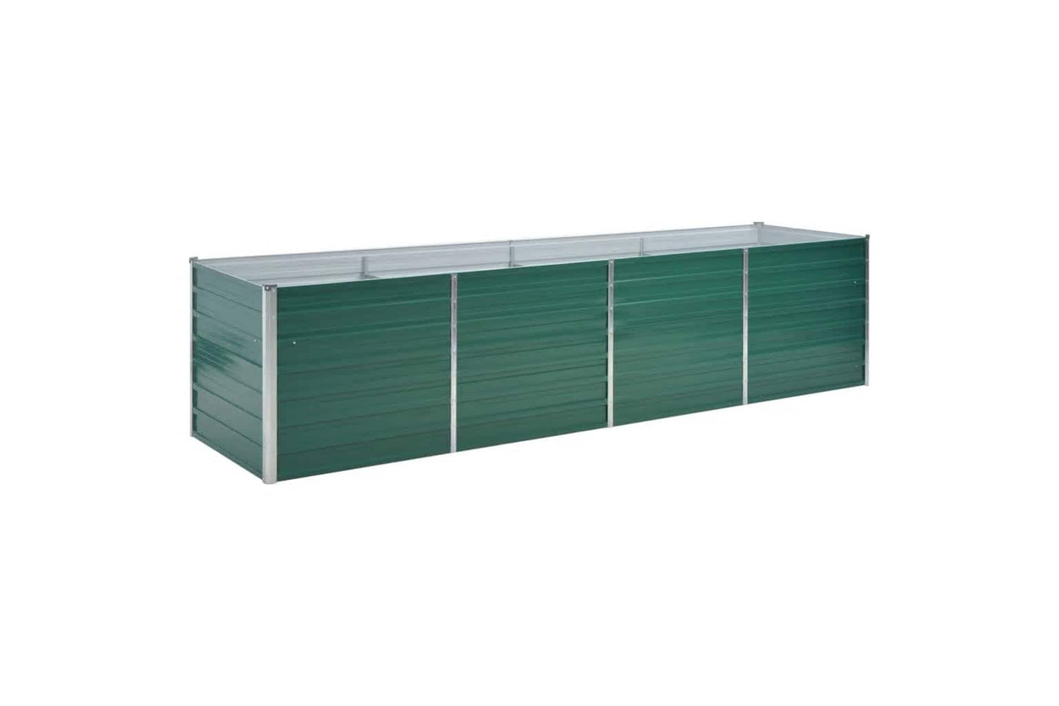 vidaXL 44845 Garden Raised Bed Galvanised Steel 320x80x77cm Green