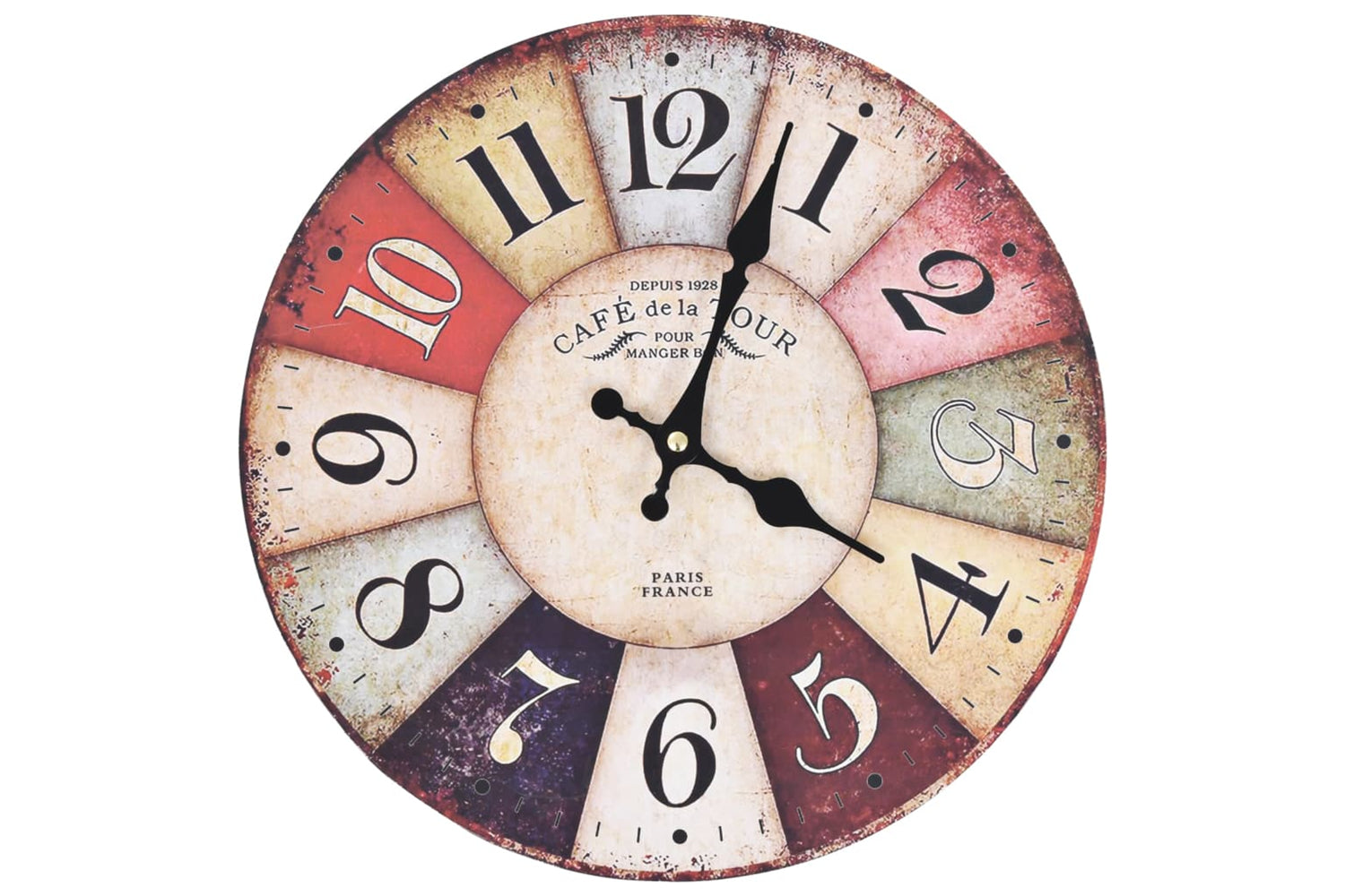Vidaxl 50629 Vintage Wall Clock 30 cm | Multicolour