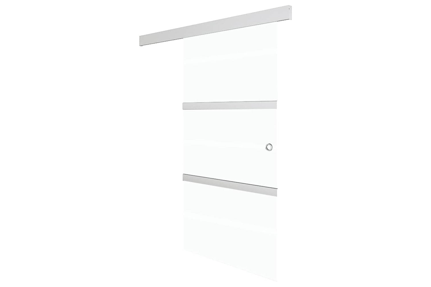 Vidaxl Sliding Door Esg Glass And Aluminium 90x205 Cm Silver-2
