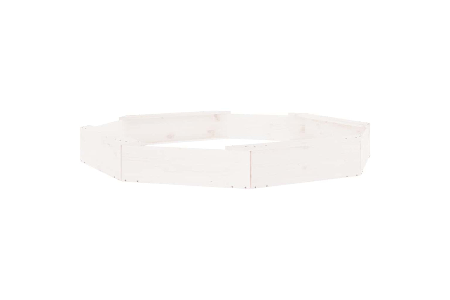 vidaXL 825017 Sandbox With Seats White Octagon Solid Wood Pine