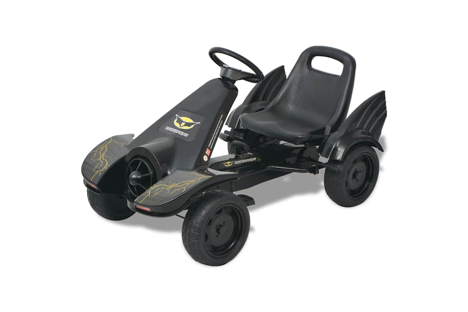 Vidaxl Pedal Go Kart With Adjustable Seat Black
